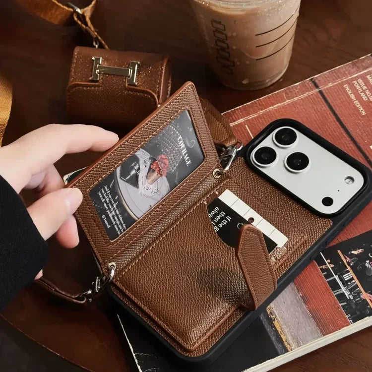 Luxury H-Buckle Crossbody Bag for iPhone