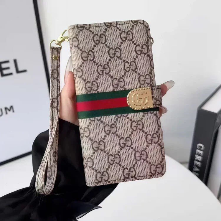 Classic Monogram Leather iPhone Wallet Case